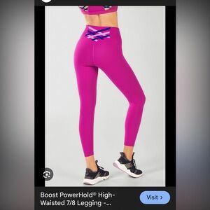 Fabletics Magenta PowerHold Leggings with Booty Lift